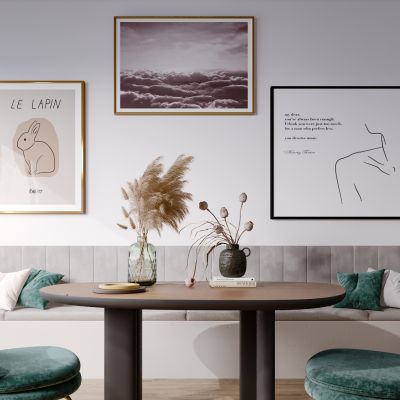 北欧现代简约轻奢风格餐厅