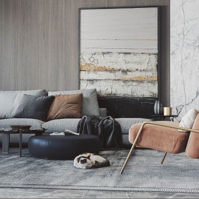 现代风格客厅餐厅