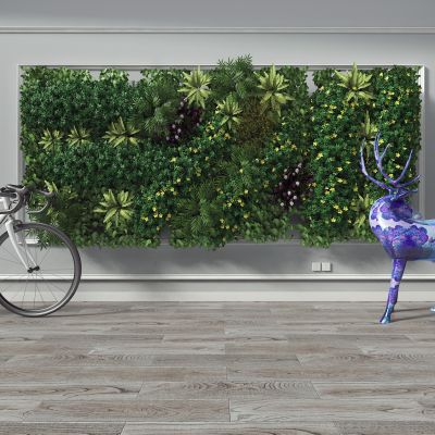 现代风格绿植墙
