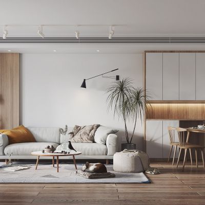 北欧风格客厅餐厅