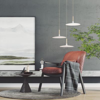 北欧单椅边几组合