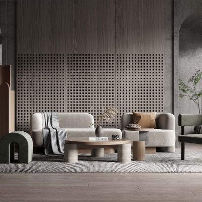 现代轻奢沙发茶几组合