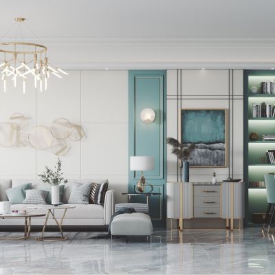 现代风格客厅餐厅