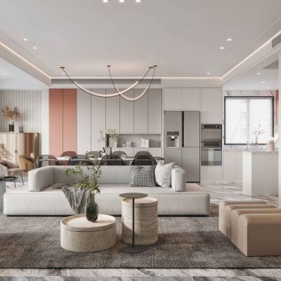 无主灯设计现代客厅