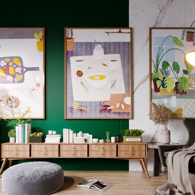 北欧现代简约轻奢风格电视柜