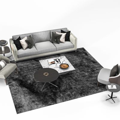 现代布艺沙发组合