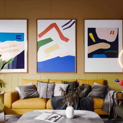 北欧现代简约轻奢风格客厅