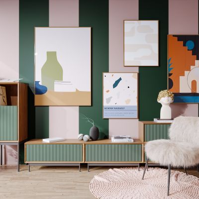 北欧现代简约轻奢风格电视柜