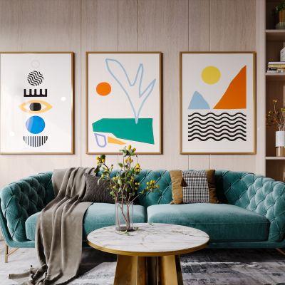 北欧现代简约轻奢风格客厅