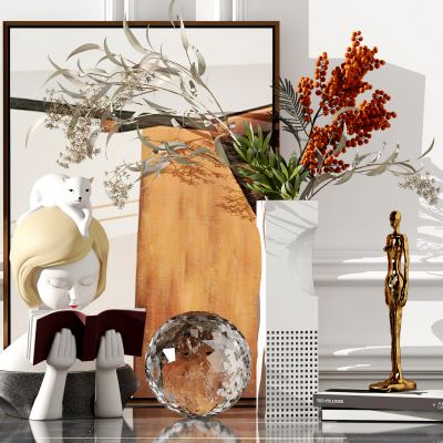 现代花瓶雕塑摆件