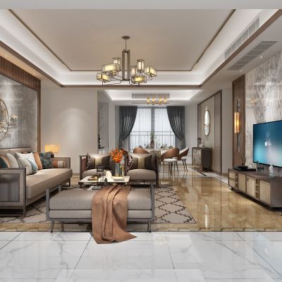 新中式客厅餐厅