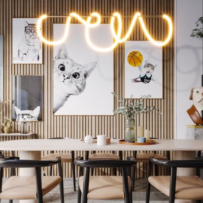 北欧现代简约轻奢风格餐厅