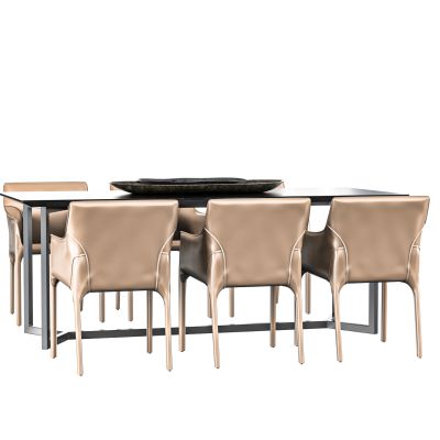 现代餐桌椅组合