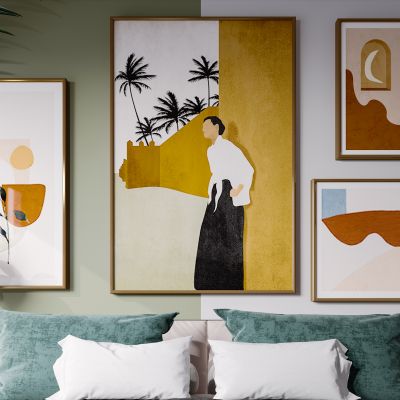 北欧现代简约轻奢风格挂画组合