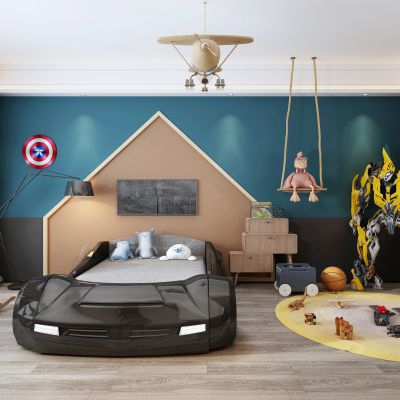 现代简约儿童房儿童卧室男孩房