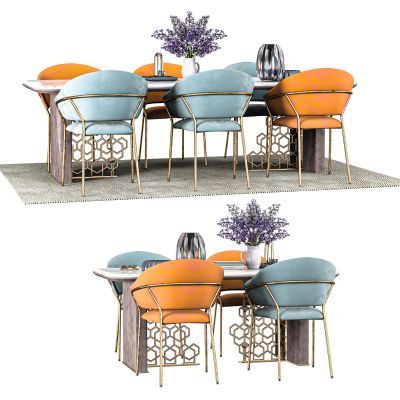 .现代餐桌椅组合