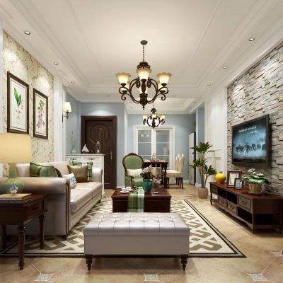 美式风格客餐厅