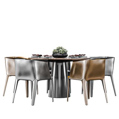 现代餐桌椅组合