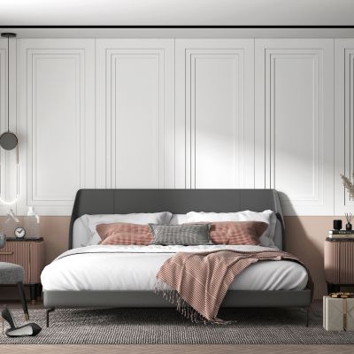 现代轻奢简约主人房主卧室床品组合