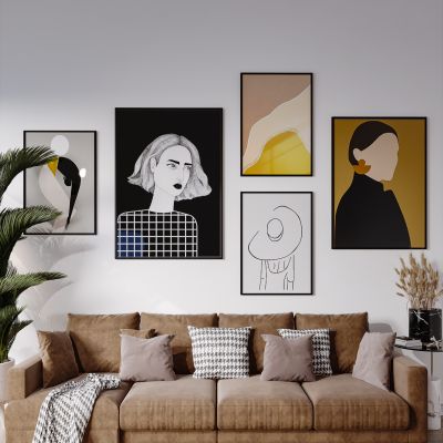 北欧现代简约轻奢风格客厅沙发组合