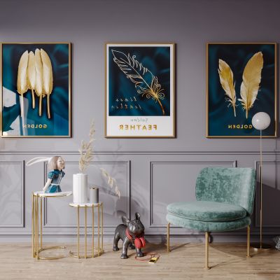 北欧现代简约轻奢风格挂画组合