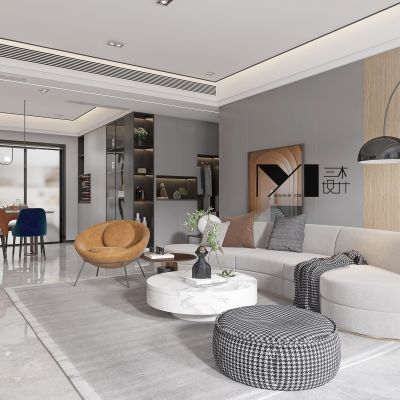 无主灯设计现代客厅