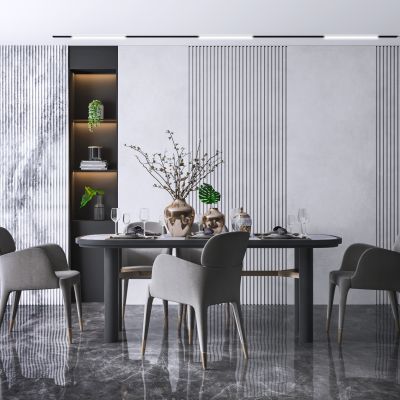 现代餐厅餐桌椅