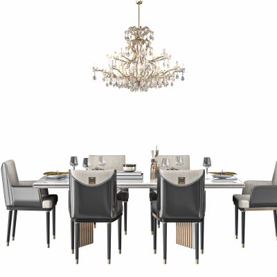 简欧轻奢餐桌椅组合