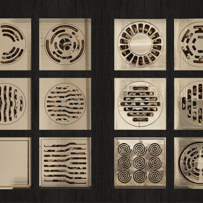 现代卫生间地漏组合