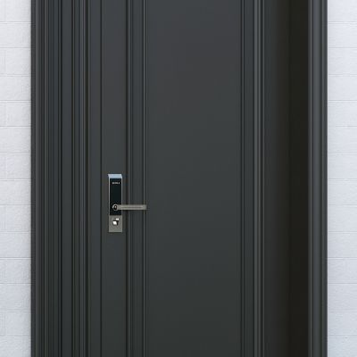 现代子母门入户门室内门指纹锁