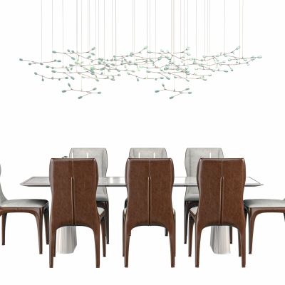 简欧轻奢餐桌椅组合