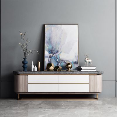 现代轻奢边柜玄关柜