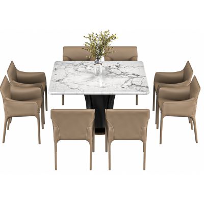 现代餐桌椅组合