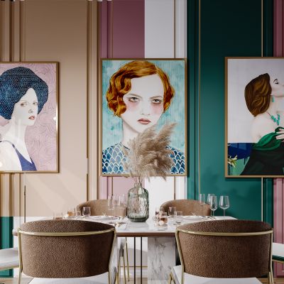 北欧现代简约轻奢风格餐厅