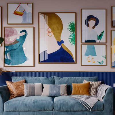 北欧现代简约轻奢风格客厅沙发