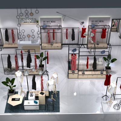 服装店鸟瞰图