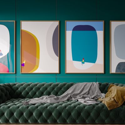 北欧现代简约轻奢风格客厅沙发组合