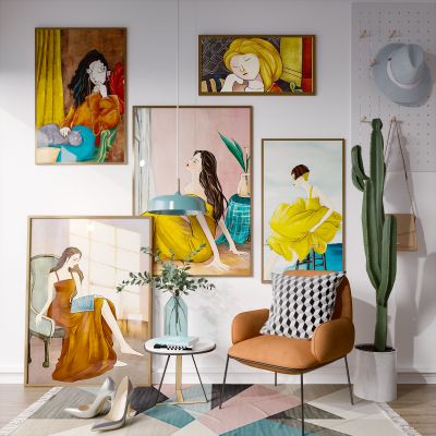 北欧现代简约轻奢风格挂画组合