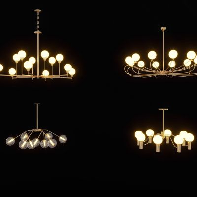 现代轻奢简约吊灯组合