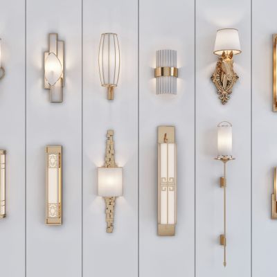 现代新中式壁灯组合