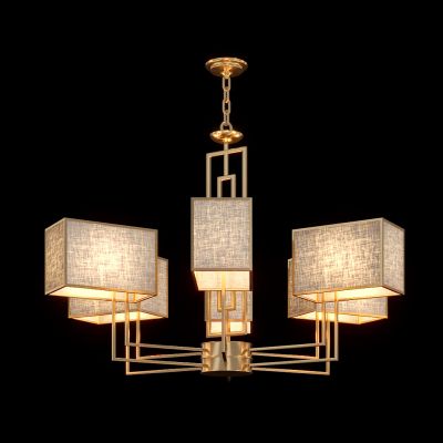 现代新中式简约吊灯组合