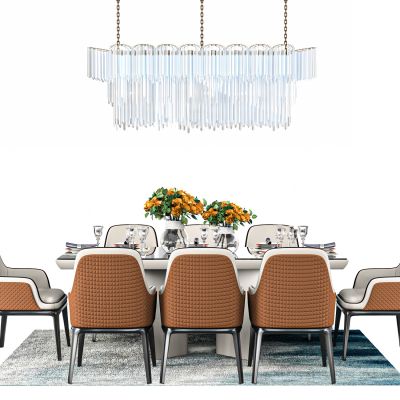 现代轻奢餐桌椅组合