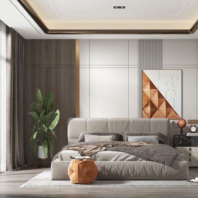 现代简约风格主卧室 父母房