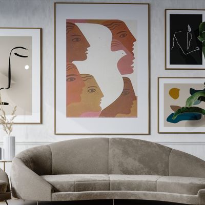 北欧现代简约轻奢风格客厅沙发组合