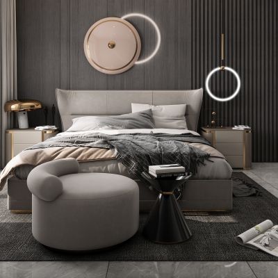 现代卧室，卧室，