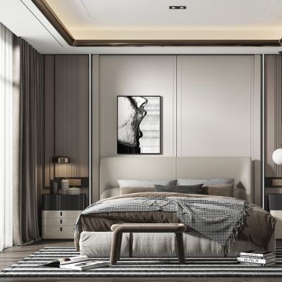 现代简约风格主卧室 父母房