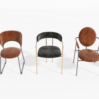 现代简约轻奢单椅餐椅组合