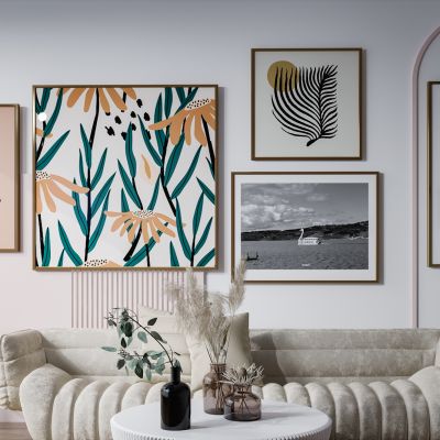 北欧现代简约轻奢风格客厅沙发组合