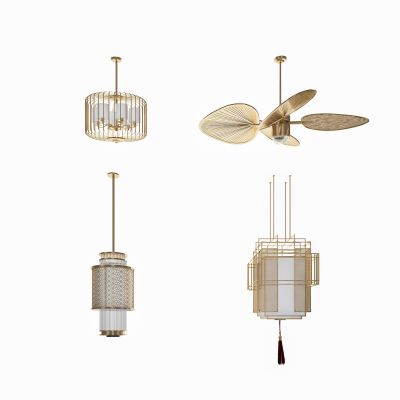 新中式吊灯组合