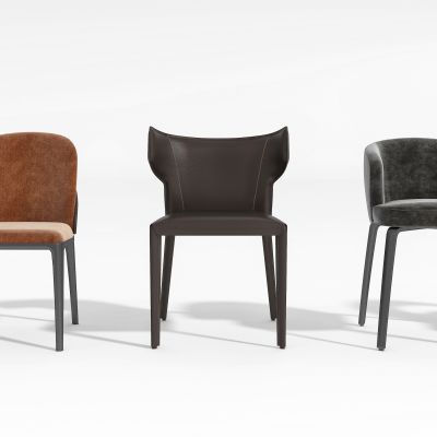 现代简约轻奢单椅餐椅组合